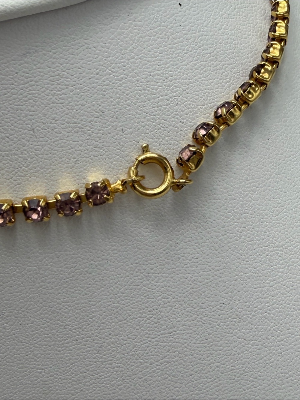 Vintage Purple Rhinestone Statement Necklace & Earring Set - Picture 4 of 6